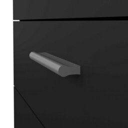 Wyld Haus Daejeon 4-Drawer Black Wooden Chest Of Drawers With Gloss Finish, 802 X 402.5 X 681 mm - thumbnail 7