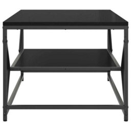 Berkfield Coffee Table With Shelf Black Oak 90X50X40 Cm Engineered Wood - thumbnail 6