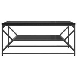 Berkfield Coffee Table With Shelf Black Oak 90X50X40 Cm Engineered Wood - thumbnail 5