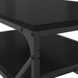 Berkfield Coffee Table With Shelf Black Oak 90X50X40 Cm Engineered Wood - thumbnail 8
