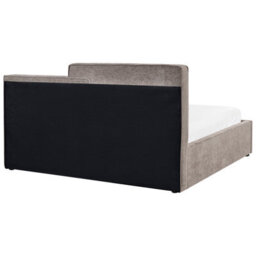 Beliani Ottoman Bed Fabric Lagarde 160 X 200 Cm (Eu King Size) Taupe - thumbnail 7