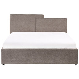 Beliani Ottoman Bed Fabric Lagarde 160 X 200 Cm (Eu King Size) Taupe - thumbnail 6