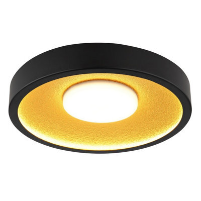 Luminosa Lighting Luminosa Woki Semi Flush Ceiling Light Matt Black Led 3000K - image 1