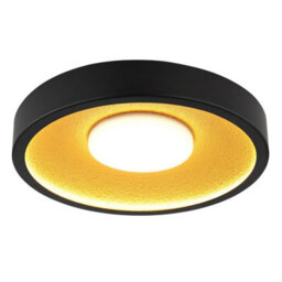 Luminosa Lighting Luminosa Woki Semi Flush Ceiling Light Matt Black Led 3000K - thumbnail 1