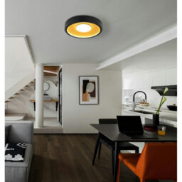 Luminosa Lighting Luminosa Woki Semi Flush Ceiling Light Matt Black Led 3000K - thumbnail 2