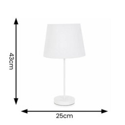 Valuelights Charles White Table Lamp With Tapered Shade And Bulb - thumbnail 8