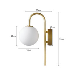 Thehotsale Wall Light With Frosted Glass Shade, Bulb Not Included - thumbnail 8