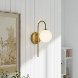 Thehotsale Wall Light With Frosted Glass Shade, Bulb Not Included - thumbnail 2