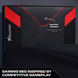 X Rocker Cerberus Small Double Gaming Bed In A Box - Black / Red - thumbnail 3