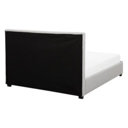 Beliani Bed With Storage Drawers Fabric La Rochelle 140 X 200 Cm (Eu Double) Light Grey - thumbnail 6