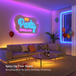 Lepro 10M (5Mx2) Led Strip Light Kit, Remote Control, Dimmable, Rgb Color Changing, Stick On, Plug In - thumbnail 8