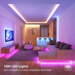 Lepro 10M (5Mx2) Led Strip Light Kit, Remote Control, Dimmable, Rgb Color Changing, Stick On, Plug In - thumbnail 2