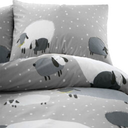 Gc Gaveno Cavailia Shepherd's Comfort Duvet Cover Bedding Set Grey Double 3Pc With Sheeps Printed Quilt Cover - thumbnail 2