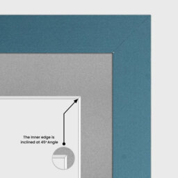 AK Frames 26X8 Navy Blue Sleek Multi Photo Frame With Silver Mount - Holds 5 Apertures (5X) 6X4 Photos - thumbnail 7