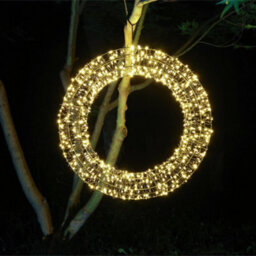 Pegdev - Pdl - Christmas Pre Lit Wreath 720 Warm White Micro Leds With 10% Twinkling 50Cm 5M Lead Indoor Outdoor Timer - thumbnail 3