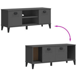 Walplus Shoe Bench Viken Anthracite Grey 106X35X45 Cm Engineered Wood - thumbnail 8