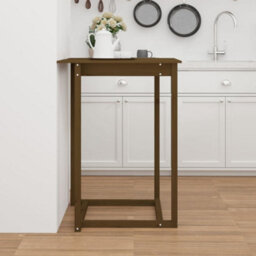 Vidaxl Bar Table Honey Brown 80X80X110 Cm Solid Wood Pine - thumbnail 4
