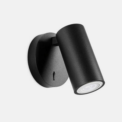 Luminosa Lighting Luminosa Simply Single Spotlight Wall Lamp Black Gu10