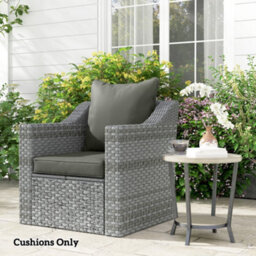 Outsunny Cushion Set With Seat & Back Pad, Cushion Only, Dark Grey - thumbnail 8