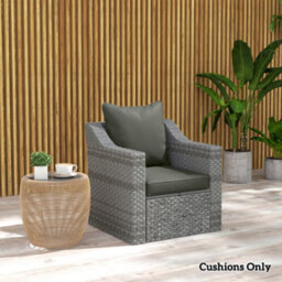 Outsunny Cushion Set With Seat & Back Pad, Cushion Only, Dark Grey - thumbnail 9