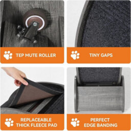 Cat Wheel Exerciser Large 3In1 Cat Treadmill W/ Scratching Board Play Ball - thumbnail 6