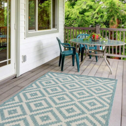 The Rugs Ecology Collection Outdoor Rugs In Aqua  100Aq - thumbnail 8