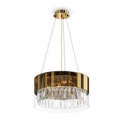 Luminosa Lighting Luminosa Wonderland Modern Cylindrical Pendant Ceiling Light Gold - image 1