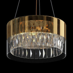 Luminosa Lighting Luminosa Wonderland Modern Cylindrical Pendant Ceiling Light Gold - thumbnail 5