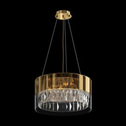 Luminosa Lighting Luminosa Wonderland Modern Cylindrical Pendant Ceiling Light Gold - thumbnail 2