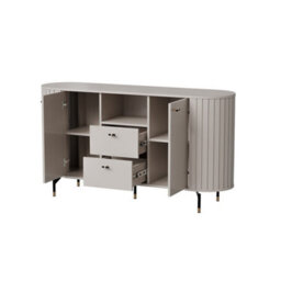 Arte Elegant Zante 2 Black Sideboard Cabinet 1500mm X 810mm X 400mm - Versatile Storage Solution - thumbnail 2