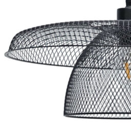 First Choice Lighting Cassidy Large Layered Black Mesh Ceiling Pendant Light - thumbnail 3