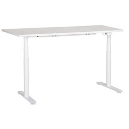 Beliani Electric Adjustable Standing Desk Destinas White 160 Cm 72 Cm - thumbnail 1