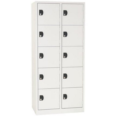 Manutan Expert 10-Compartment Locker - Total Width 800mm - Key Lock