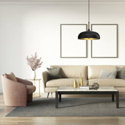 Milagro Pendant Lamp Lincoln Black/gold 1Xe27 35Cm - thumbnail 1