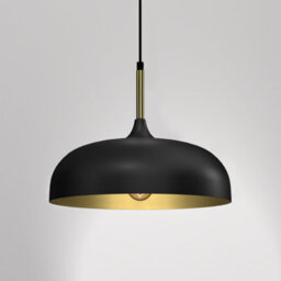 Milagro Pendant Lamp Lincoln Black/gold 1Xe27 35Cm - thumbnail 4