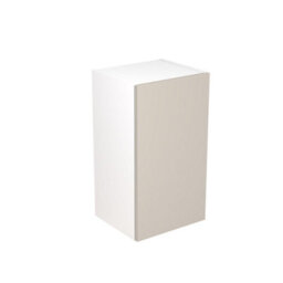 Kitchen Kit Wall Unit 400mm W/ Slab Cabinet Door - Super Gloss Light Grey - thumbnail 1