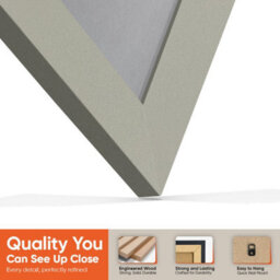 "AK Frames 25X17"" Light Grey Modern Vinyl Record Frame With Mid Grey Mount For 12 Inch Lp Cover & Disc - Overlapped Design" - thumbnail 3