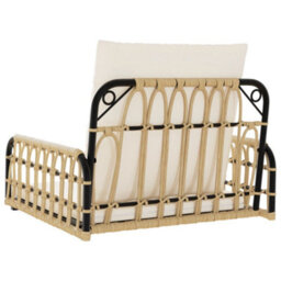 Walplus Swing Chair With Cushions 63X58X39 Cm Poly Rattan And Steel - thumbnail 7