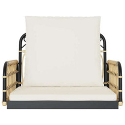 Walplus Swing Chair With Cushions 63X58X39 Cm Poly Rattan And Steel - thumbnail 4