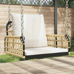 Walplus Swing Chair With Cushions 63X58X39 Cm Poly Rattan And Steel