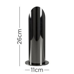 Valuelights Black Chrome Table/floor Standing Uplighter Wall Wash Lamp With Thermal Plastic 5W High Power Frosted Lens Bulb 6500K - thumbnail 7