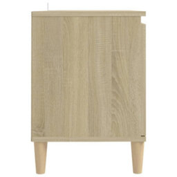 Walplus Tv Cabinet With Solid Wood Legs Sonoma Oak 103.5X35X50 Cm - thumbnail 6