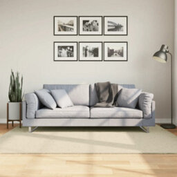 Berkfield Rug Huarte Short Pile Soft And Washable Cream 140X200 Cm - thumbnail 1