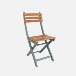 Sweeek - Set Of 4 Calena Folding Garden Chairs In Khaki Acacia 40 X 52 X 85 Cm - thumbnail 2