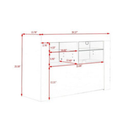Grey Gloss Front White Matt Tv Cabinet Stand Unit Sideboard Led - thumbnail 2