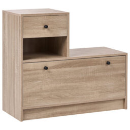 Wyld And Coco Hall Tree - Tilt-Out Shoe Cabinet, Drawer, Mirror - W77Xd35Xh70Cm - thumbnail 5