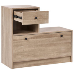 Wyld And Coco Hall Tree - Tilt-Out Shoe Cabinet, Drawer, Mirror - W77Xd35Xh70Cm - thumbnail 6