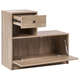 Wyld And Coco Hall Tree - Tilt-Out Shoe Cabinet, Drawer, Mirror - W77Xd35Xh70Cm - thumbnail 7