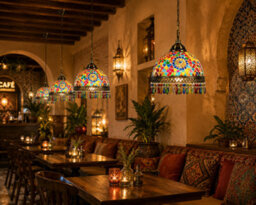 Turkish Moroccan Style Chandelier With Multi Coloured Acrylic Jewel Droplets Pendant Lights - thumbnail 7