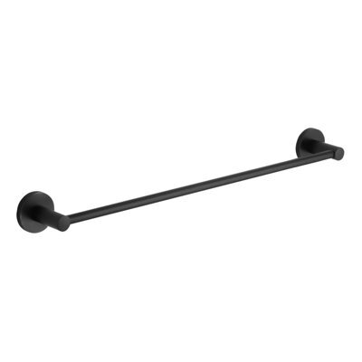 Nes Home 600mm Matte Black Single Towel Bar Stainless Steel Modern Towel Rod For Bathroom - image 1